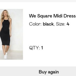 We Square Midi dress Nastygal
